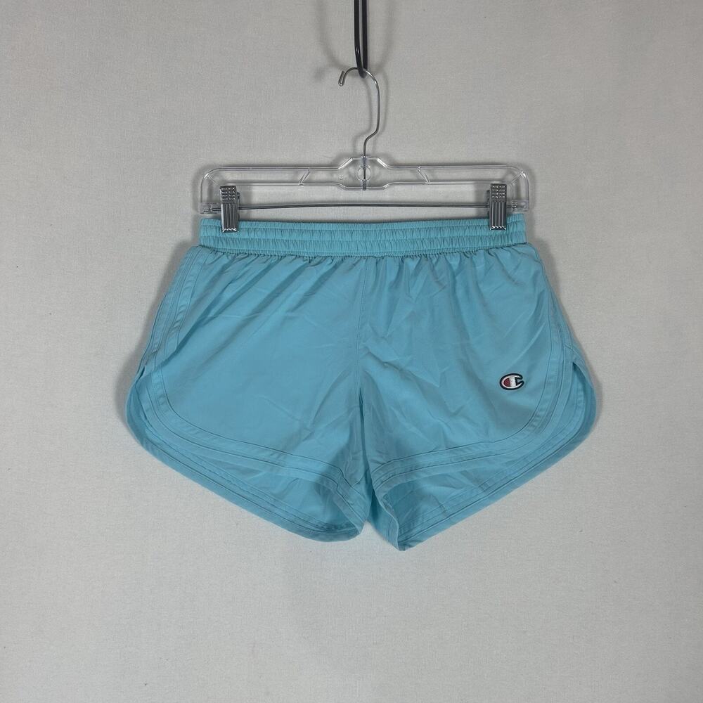 Champion Lined Activewear Shorts Womens Small Blue Workout Gym Run Casual Yoga